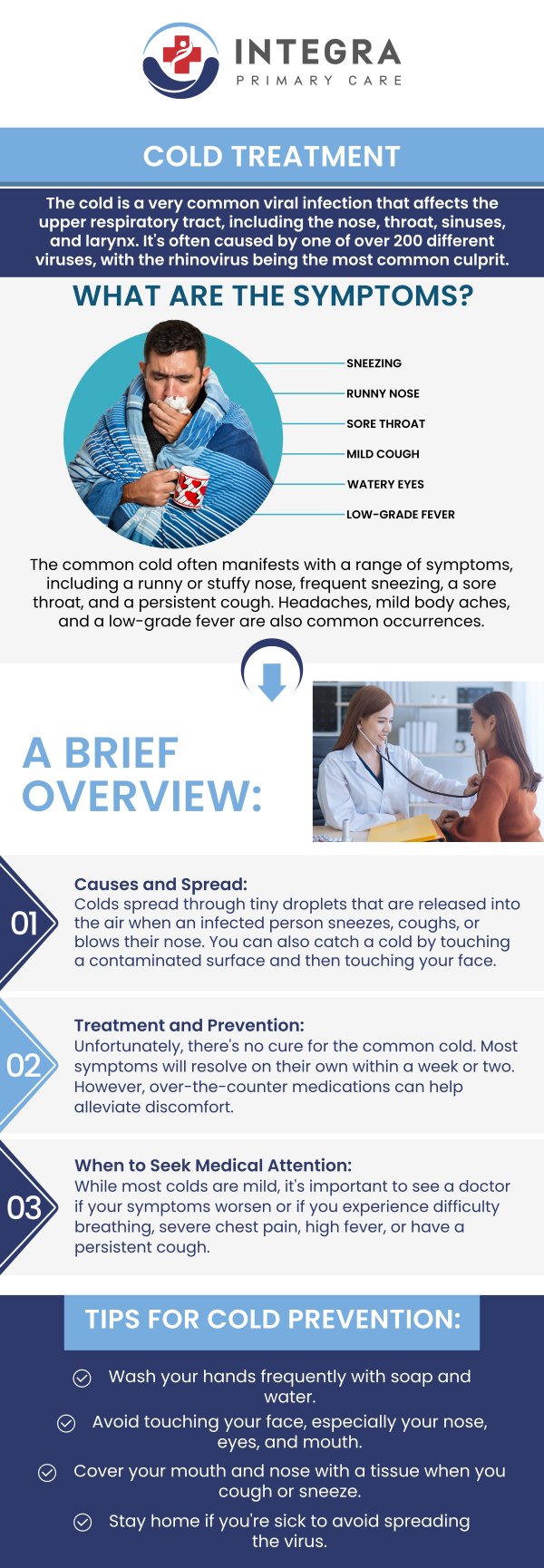 Blowing your nose is a common way to relieve congestion during a cold, but doing it incorrectly can sometimes make symptoms worse. While gentle blowing can help clear mucus, excessive force may irritate the nasal passages and push bacteria deeper into the sinuses, potentially leading to complications. Muhammad Ali Haider Bajwa, MD at Integra Primary Care recommends using proper techniques and considering alternatives like saline sprays to ease congestion and minimize discomfort during your cold. For more information, contact us or request an appointment online. We are located at 95 Washington St, Ste 204 B, Canton, MA 02021.